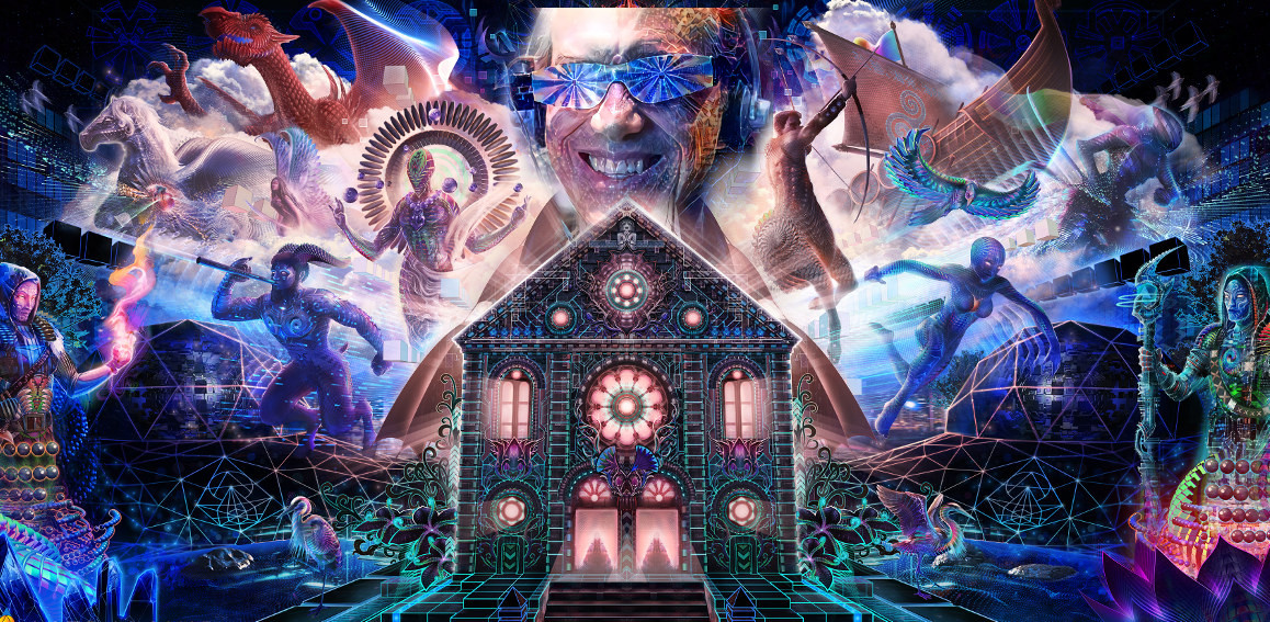 The future Legends image by Sean Allum. The face of Kalki avatar has been replace with an image of Mitch that has been deep dreamed into the style of the image.